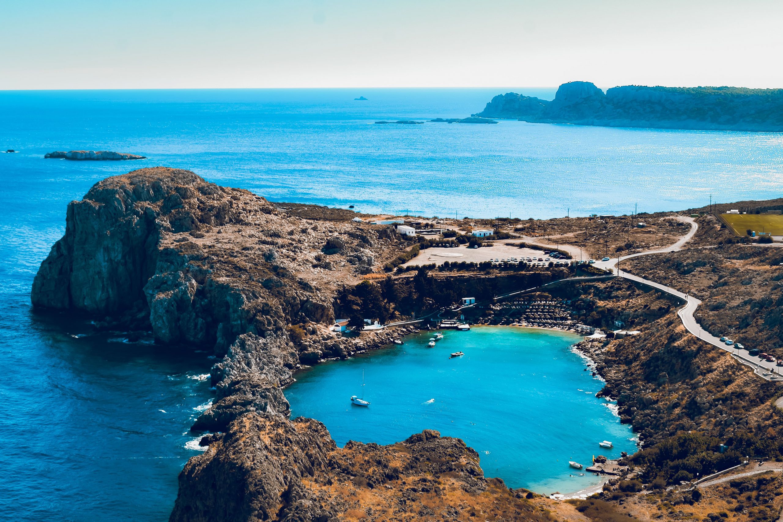 On Rhodes, you’ll find beautiful beaches and a vibrant medieval town.