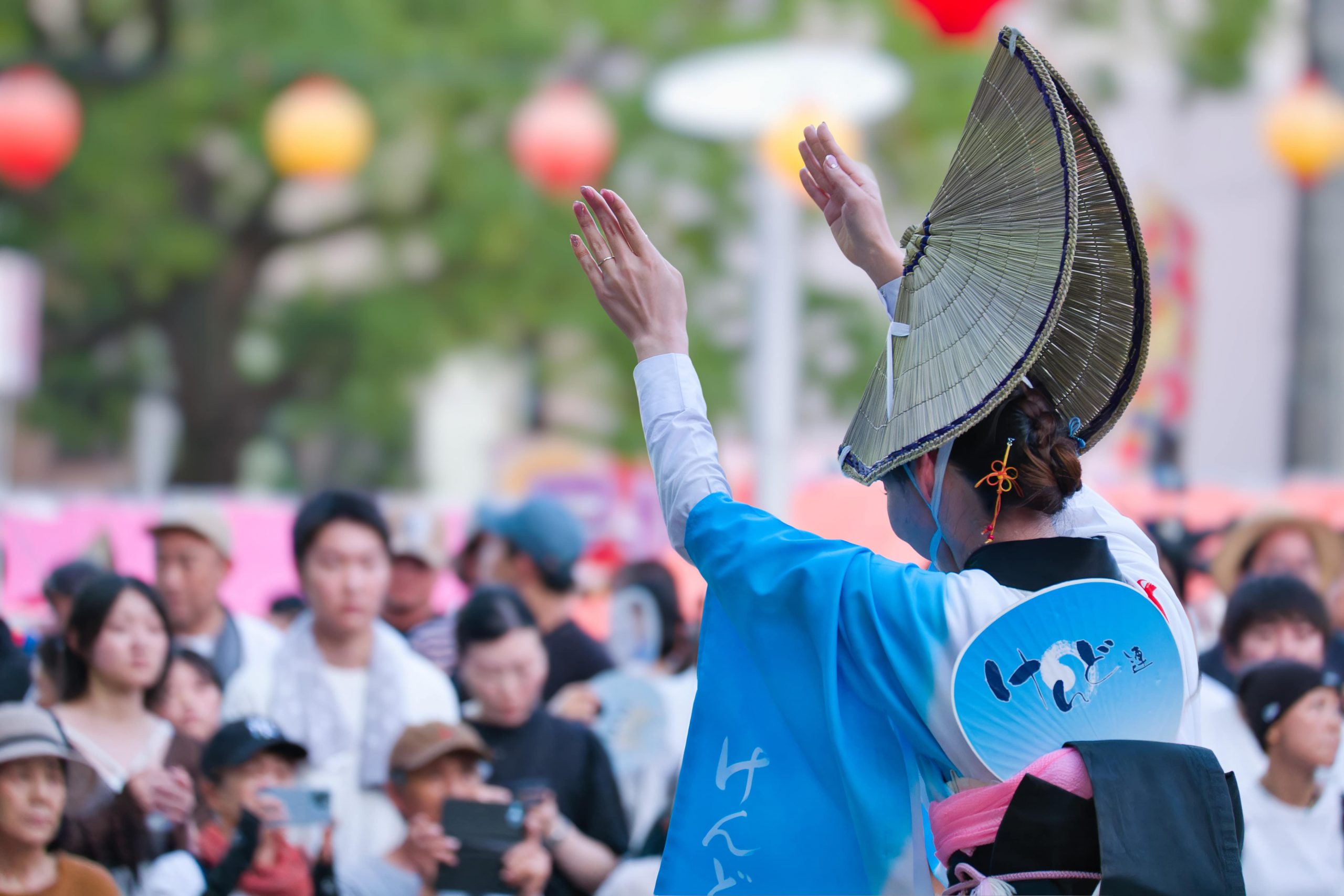 Beautiful scenery of Awa Odori Festival.