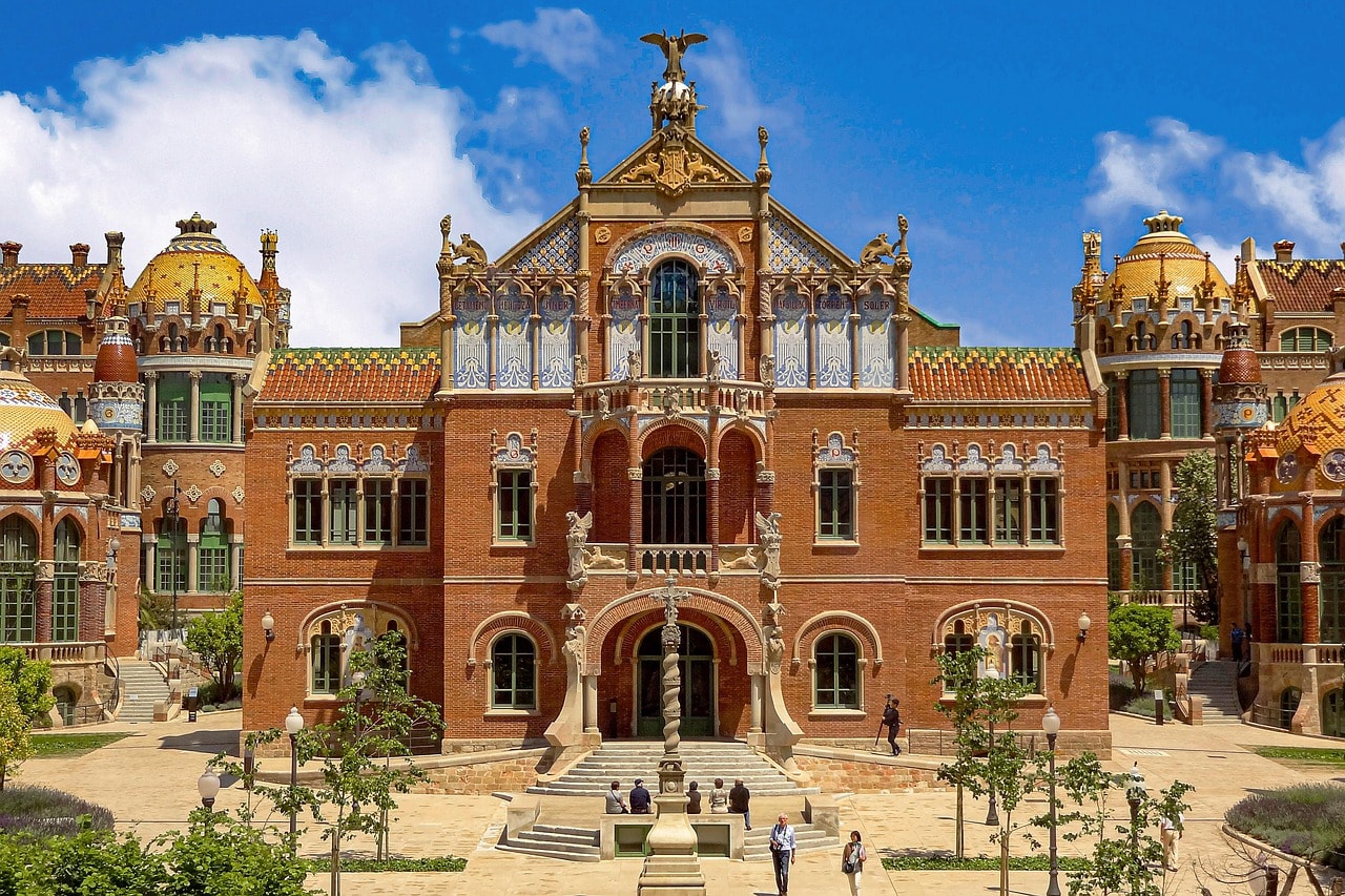 Sant Pau Recinte Modernista, located in Barcelona, Spain.