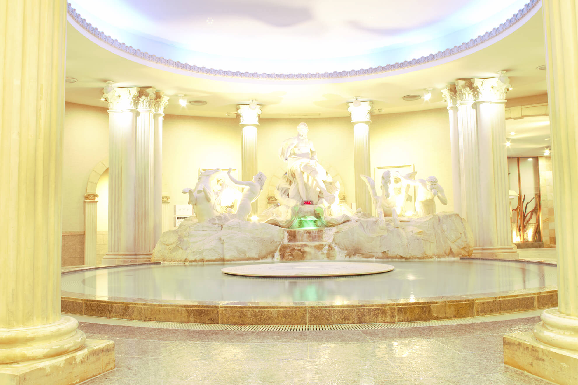 Spa World is a luxurious oasis drawing inspiration from global bathing traditions and Japanese onsen culture.