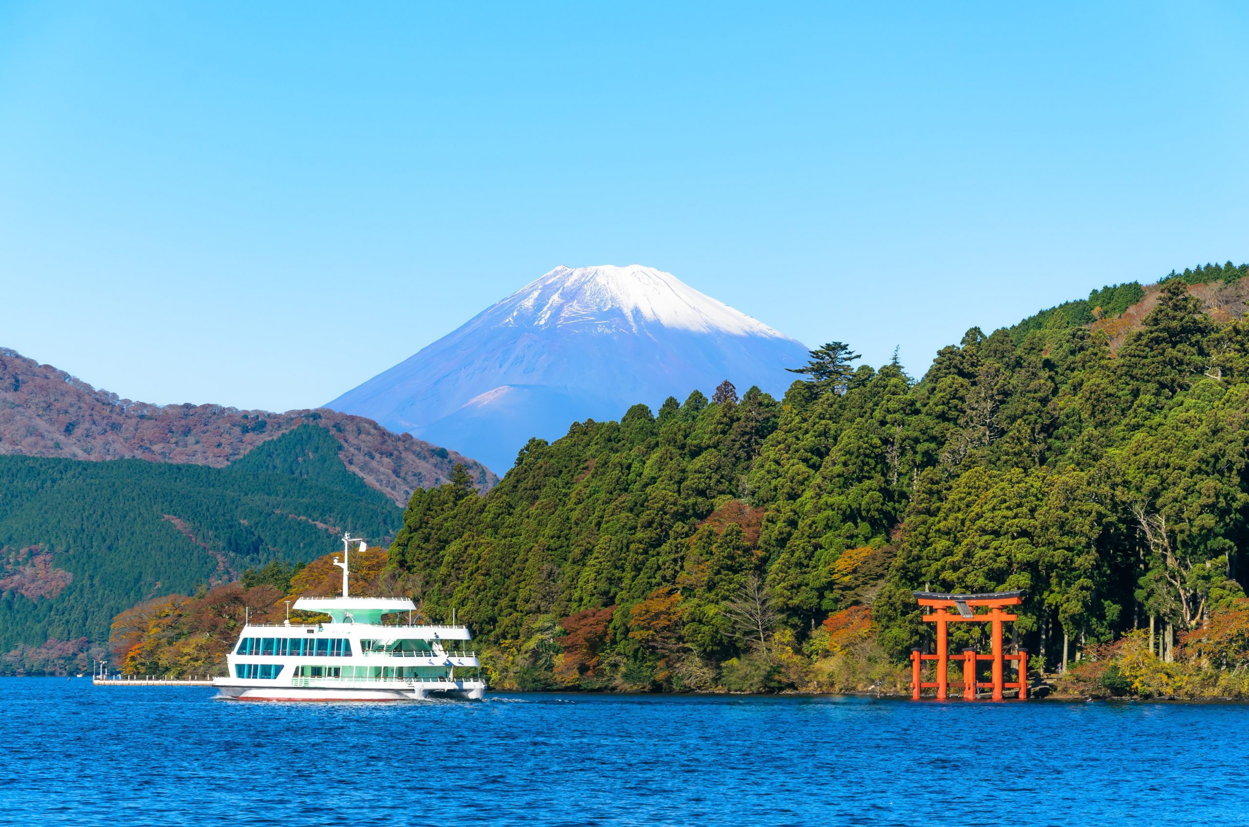 Lake Ashi and Mount Fuji from Hakone.