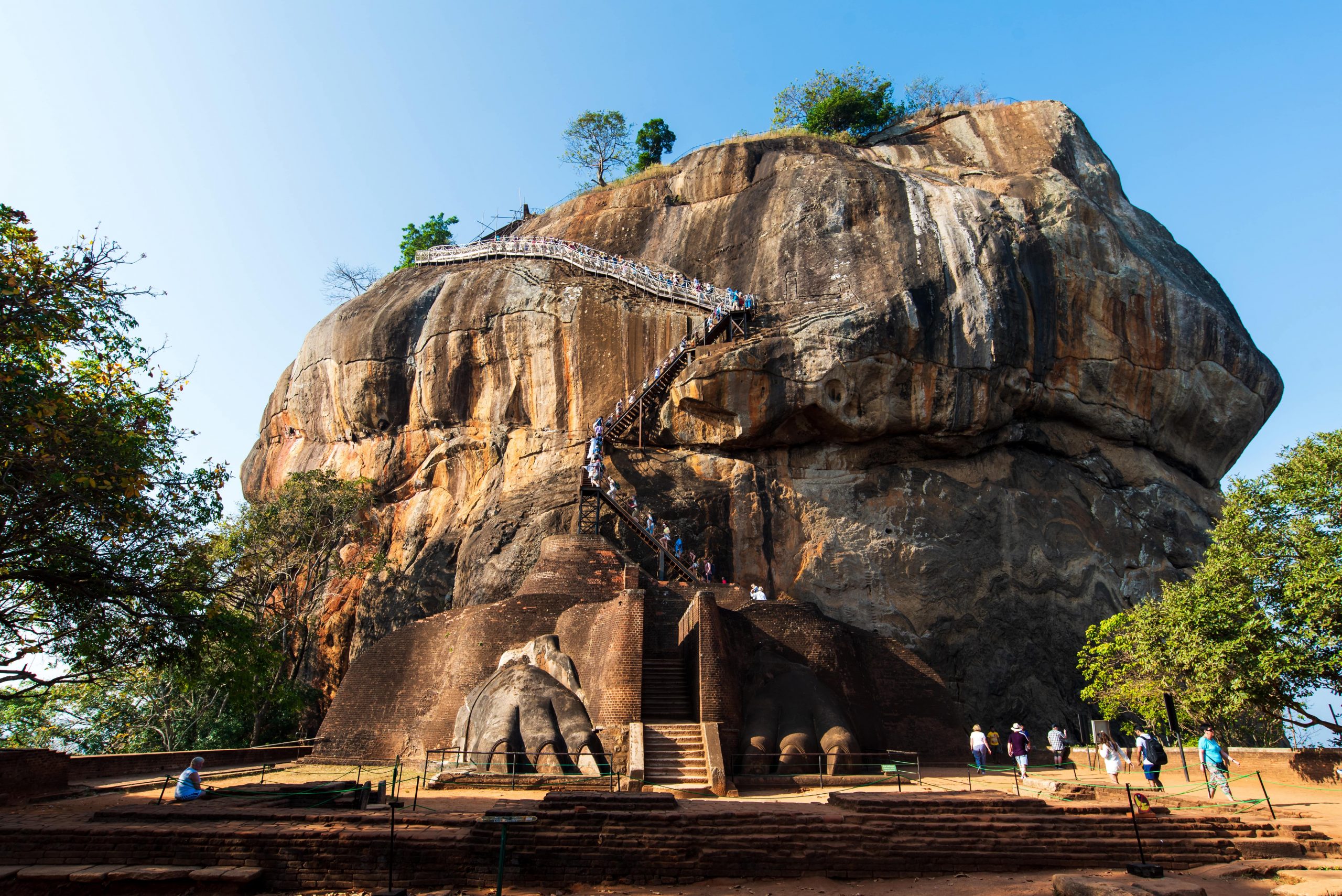 Sigiriya ancient Lion rock fortress in Sri Lanka.