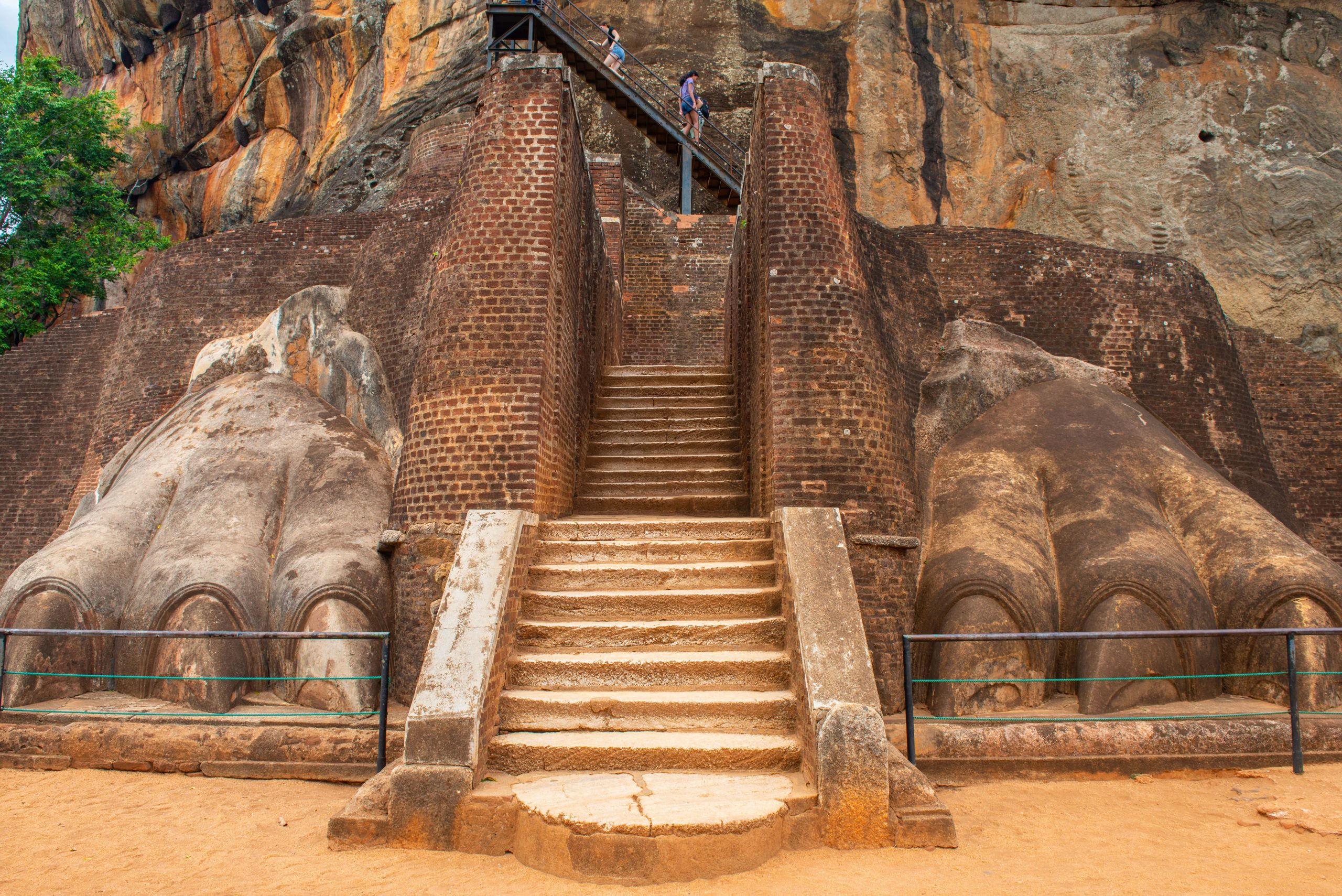 Lion’s Paws, the famed stone gateway halfway up Sigiriya's face.