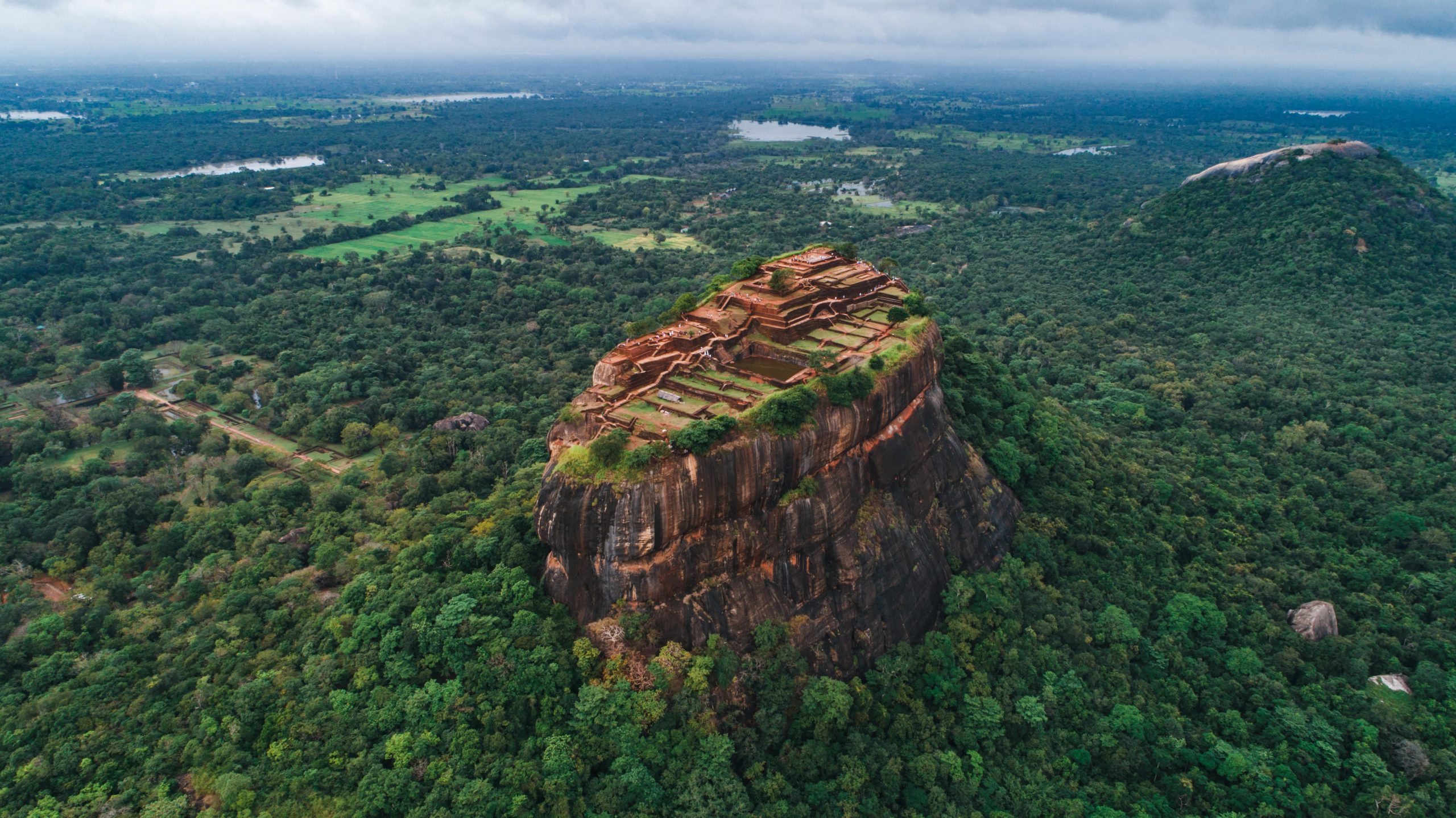 The historical Sigiriya Lion Rock fortress is Sri Lanka.