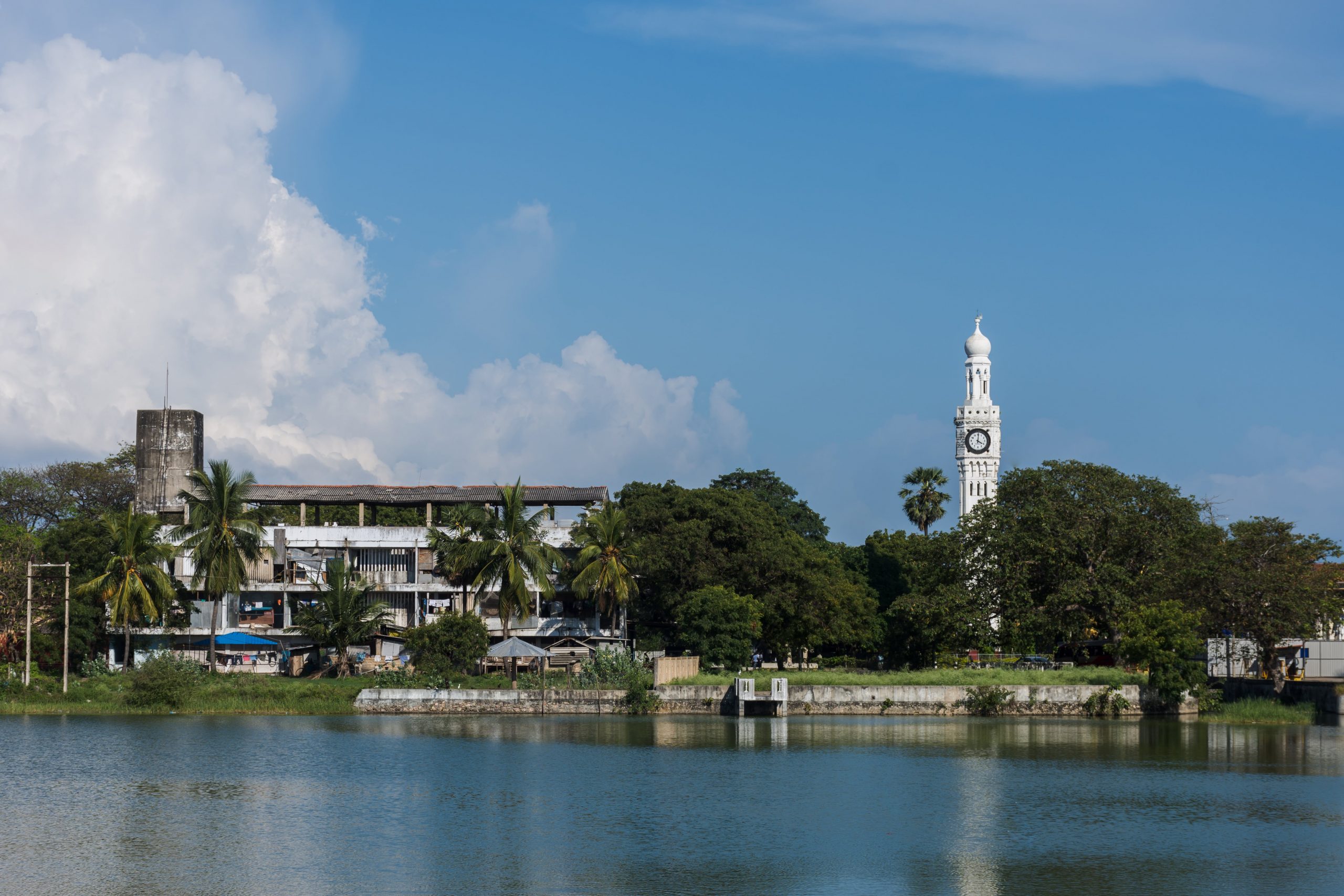 Clock tower in Jaffna, Sri Lanka.