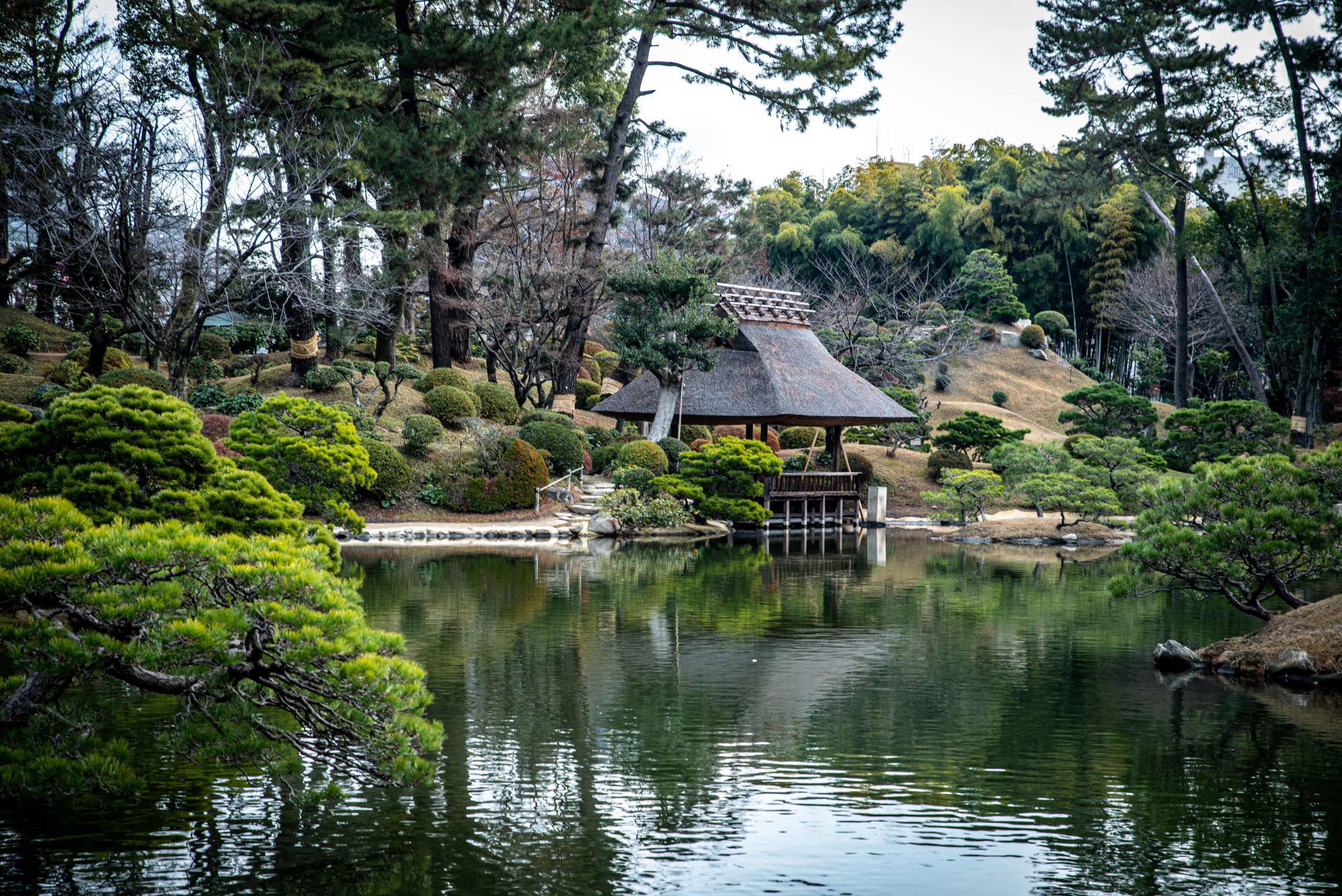 Hiroshima Prefecture's famous garden Shukkeien.