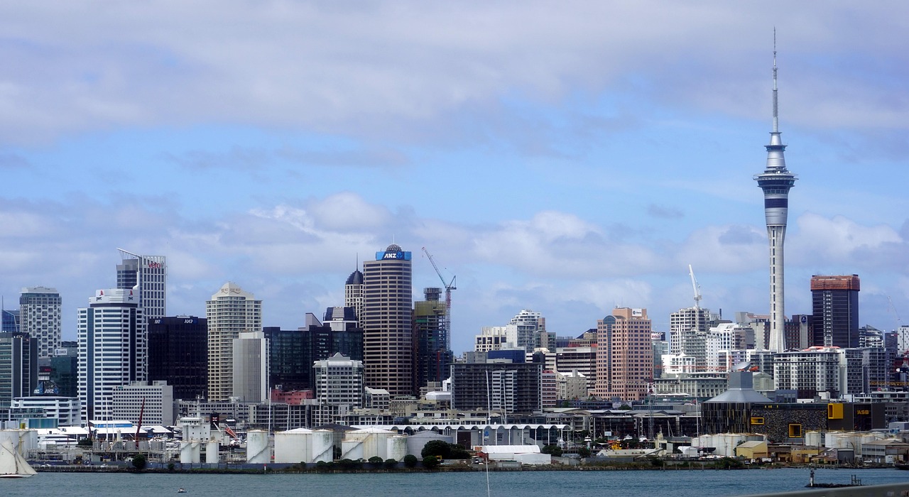Panoramic view from atop one of Auckland’s volcanic maunga.