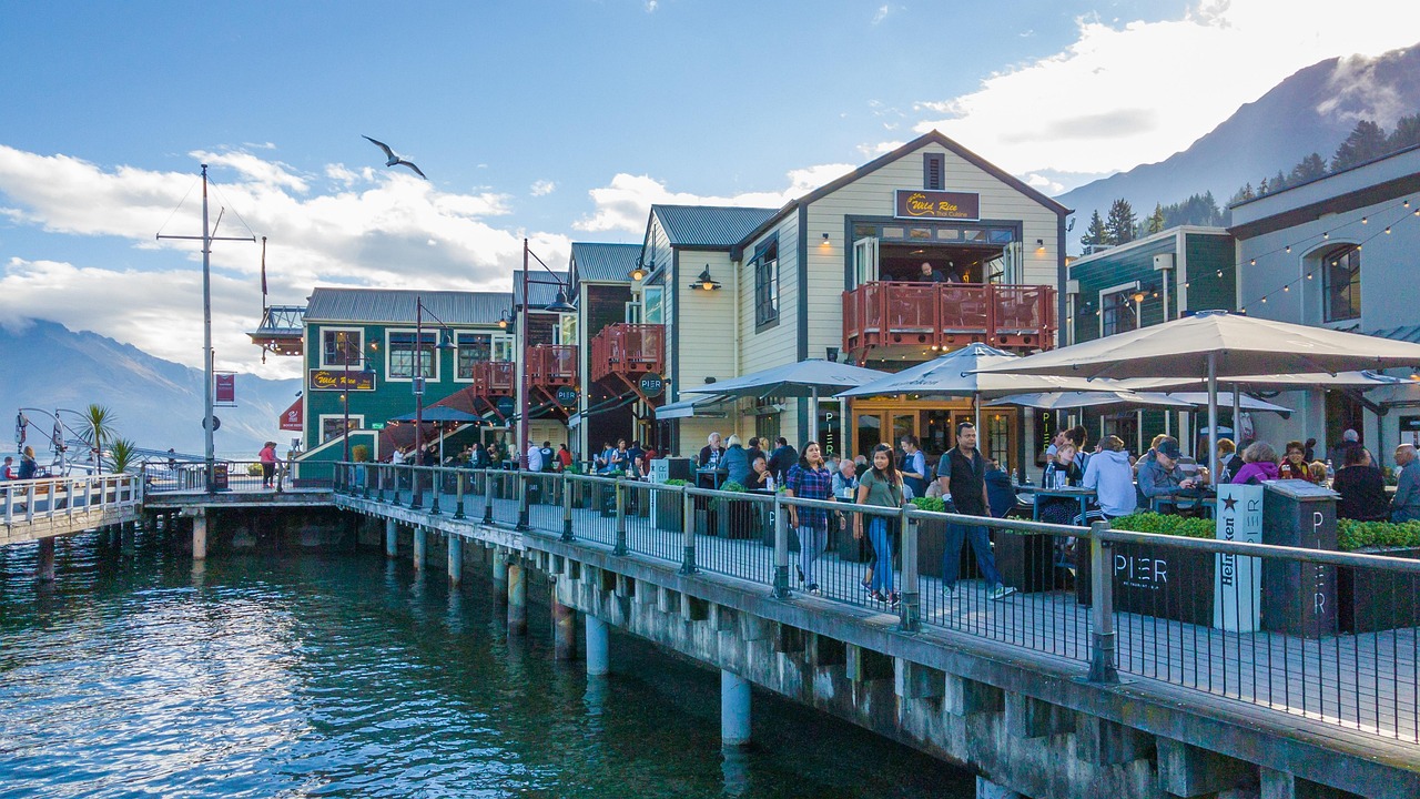 Plates of gourmet food served on Auckland’s waterfront.