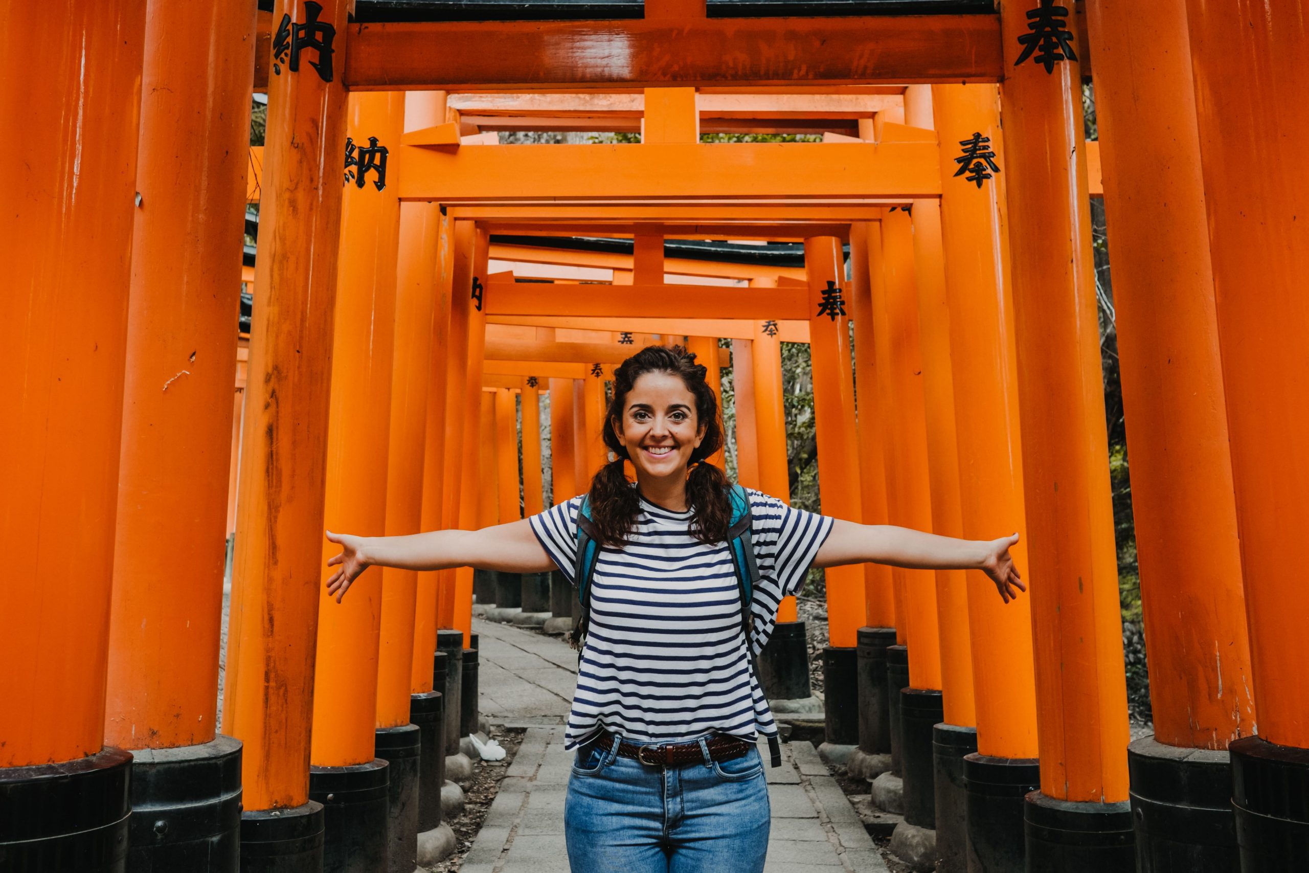The grand gates of Fushimi Inari Taisha.
