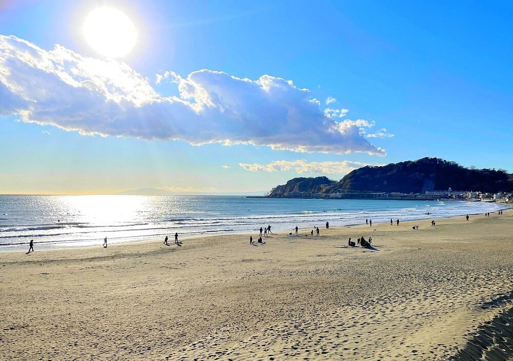 The beach hosts the annual Kamakura Fireworks Festival in July.