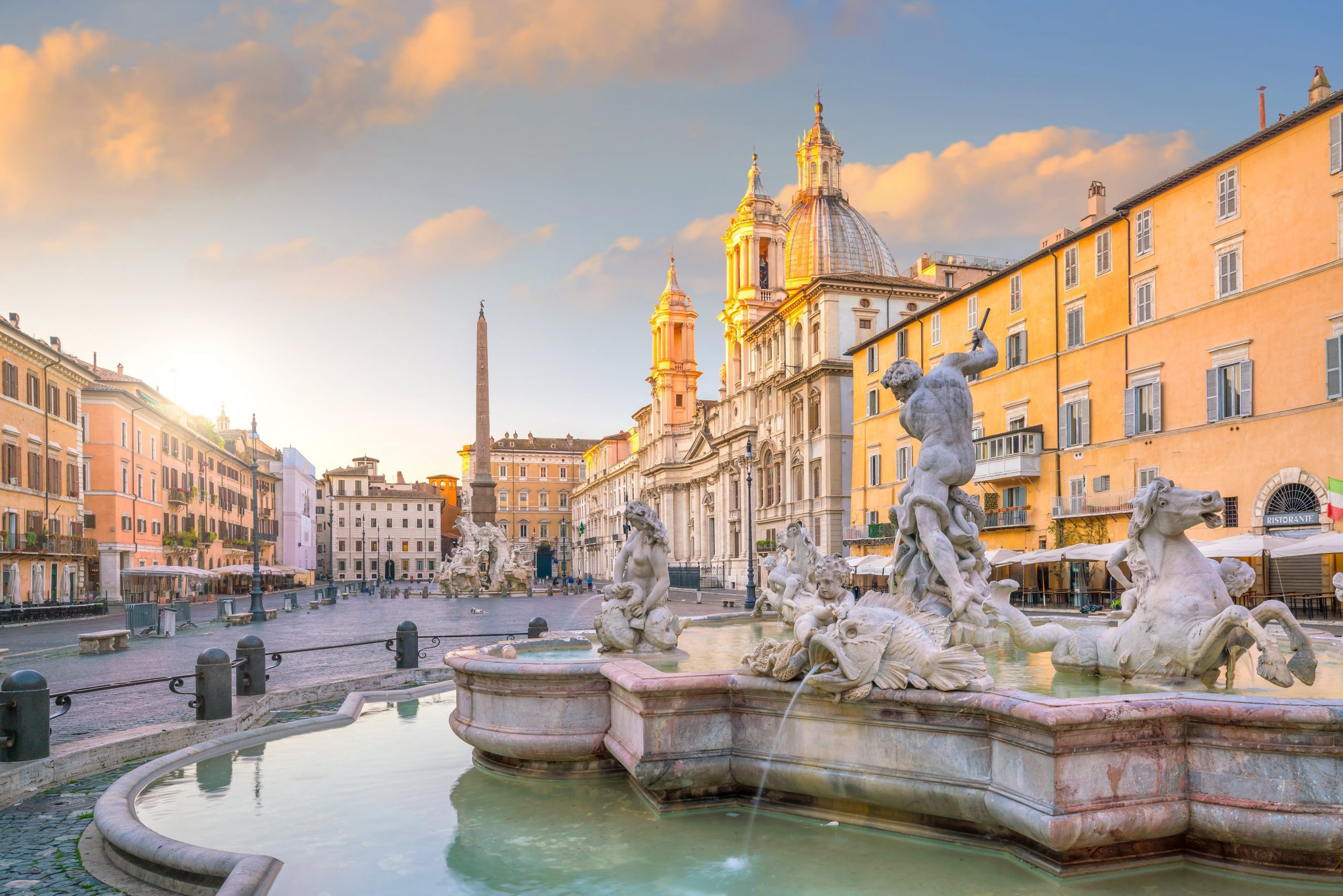 Fountain of Neptune on Piazza Navona.