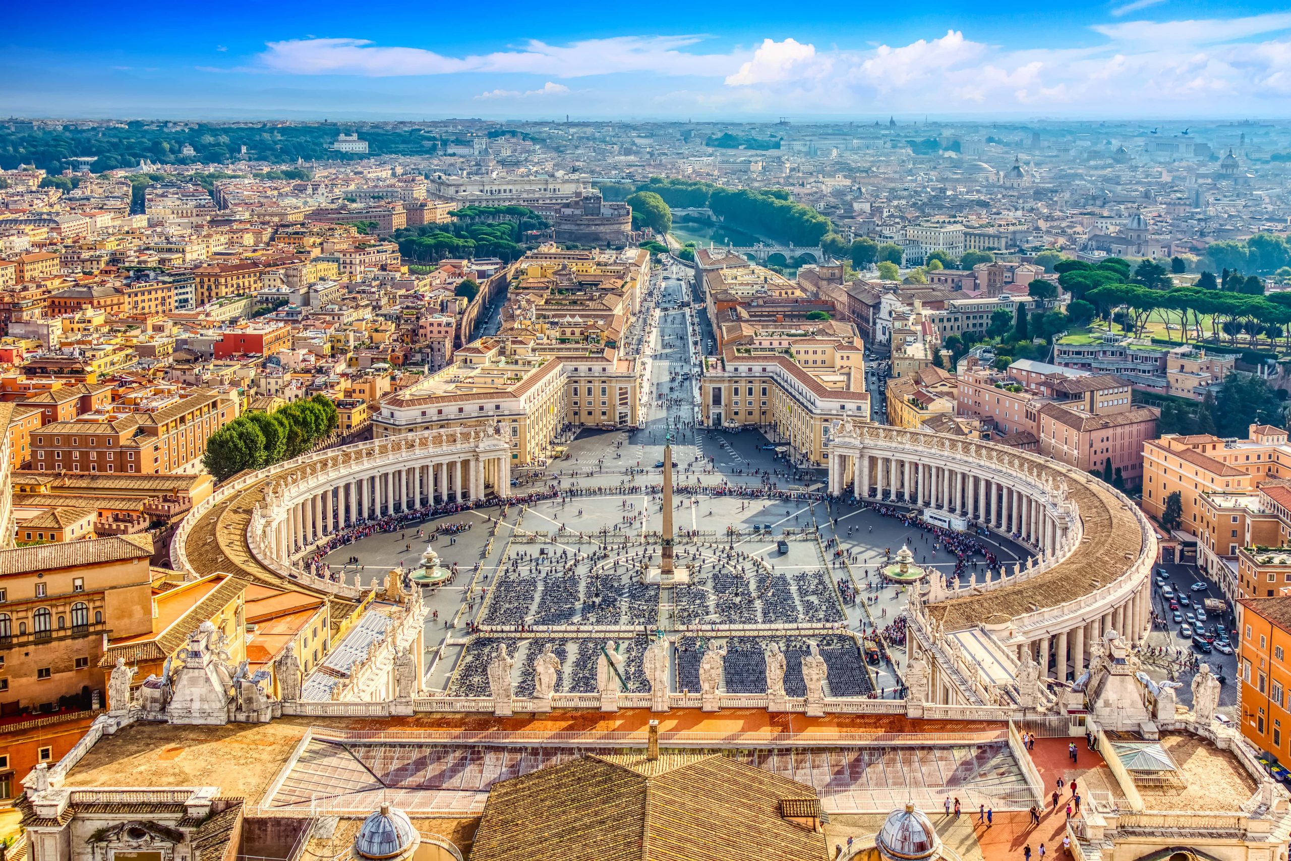 The famous Saint Peter's Square in Vatican.