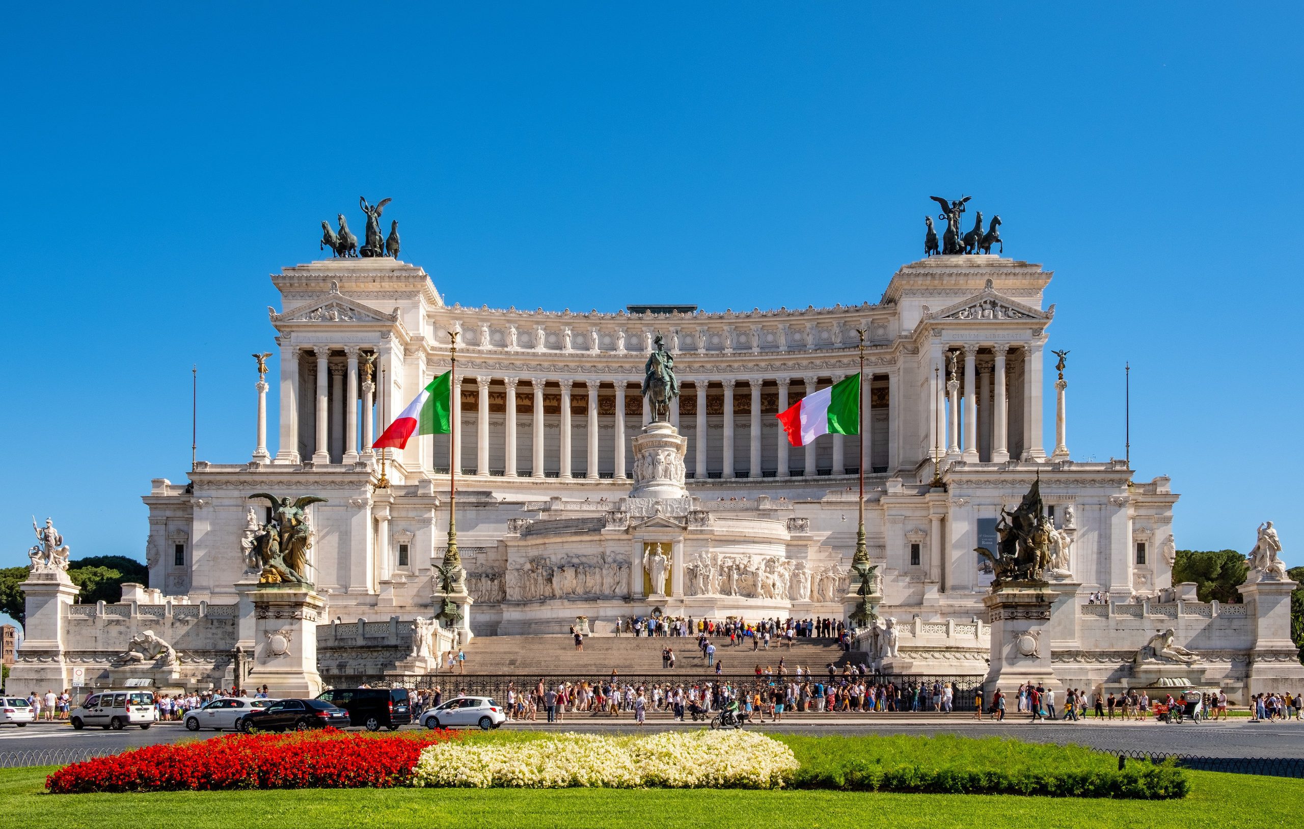 Victor Emmanuel II Monument at Piazza Venezia Venice Square.