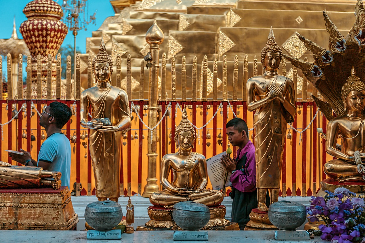 Panoramic views of Chiang Mai from the revered mountain temple.