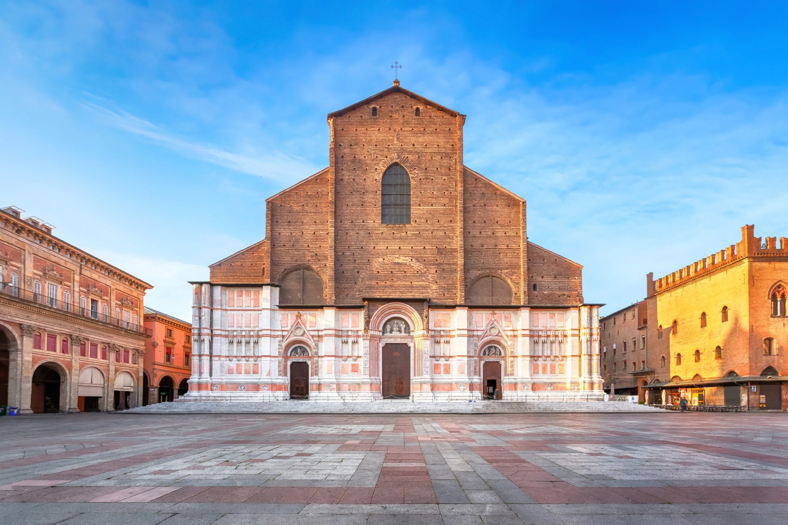 The Basilica of San Petronio is the largest and most important church in Bologna, Italy.