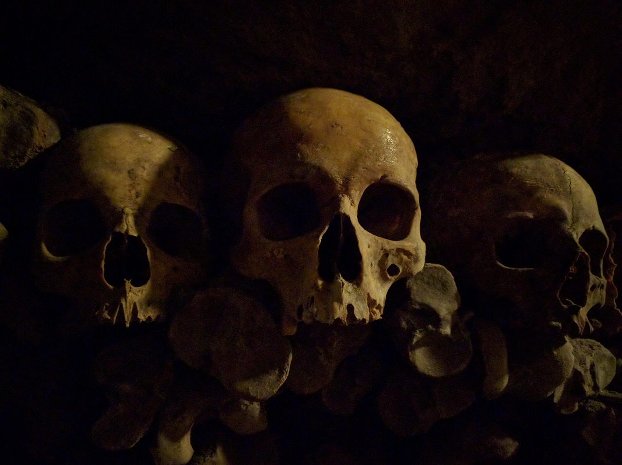 The Catacombs are as much a gallery as an ossuary, with deliberate and artistic arrangements of human bones.