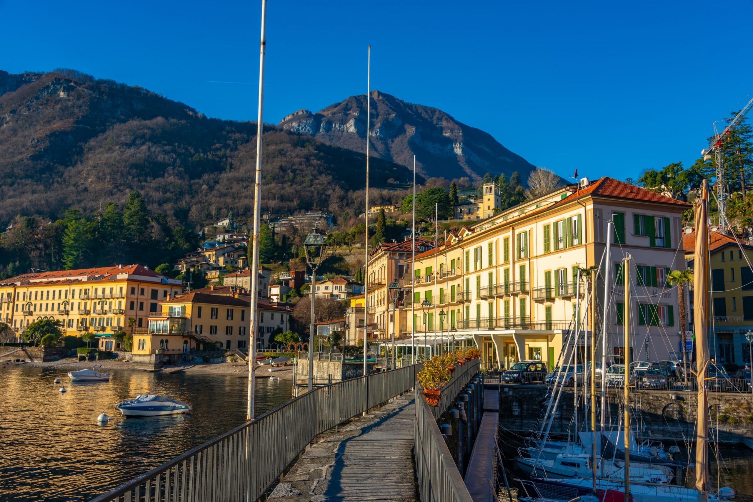 The Piazza is lined with cafes and restaurants and is a central gathering point.