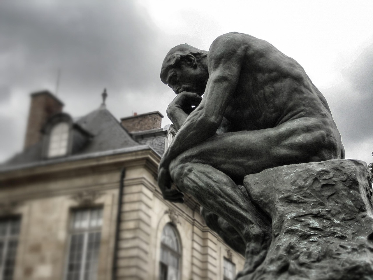 The Thinker stands as a symbol of Rodin’s artistic vision at the Rodin Museum in Paris.