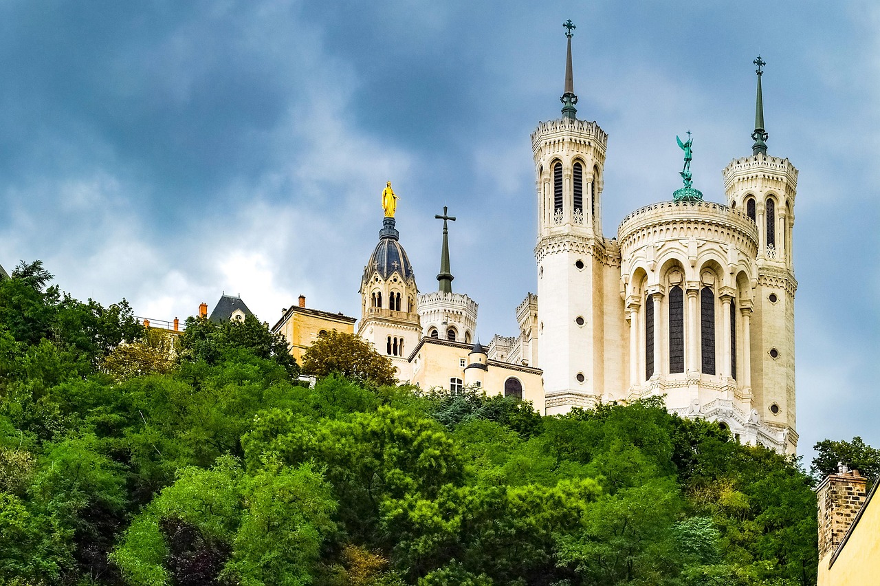 The stunning Basilica of Notre-Dame de Fourvière offers unrivalled views over Lyon and its rivers.