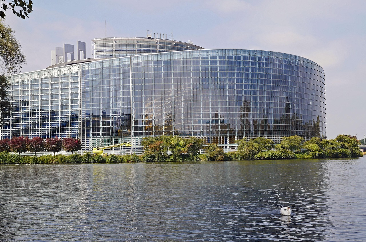 The European Parliament in Strasbourg: a beacon of modern architecture and global cooperation.