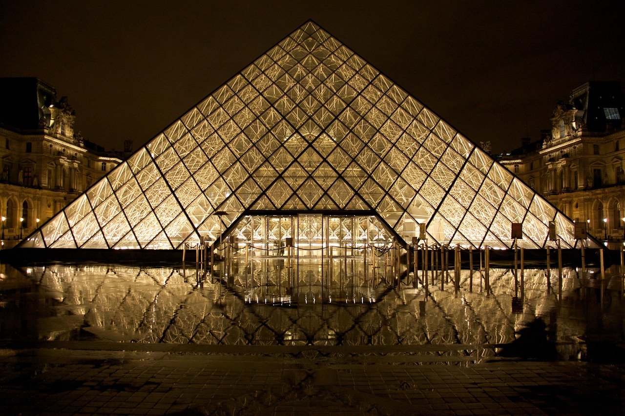 Glass Pyramid Entrance by I. M. Pei and How to Explore the Louvre Site