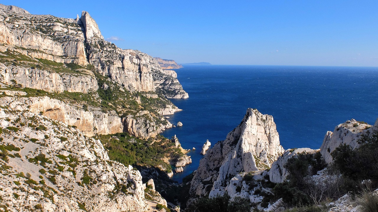 Calanques National Park yacht and hike in South of France light near Marseille