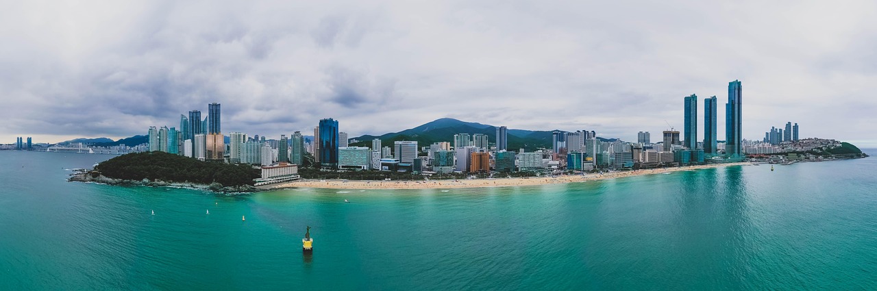 Outside the best times summer and winter in South Korea with coastal light