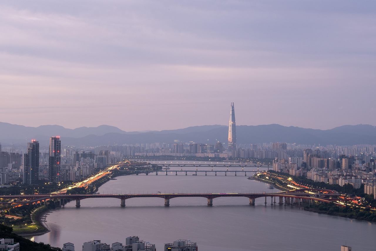 Best Time to Visit South Korea and the Best Time to Visit Seoul with a city skyline view