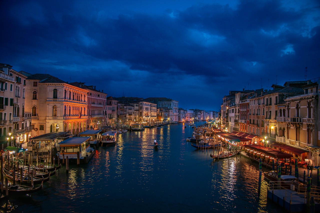 Venice after-hours canals and historic architecture for a private gondola ride