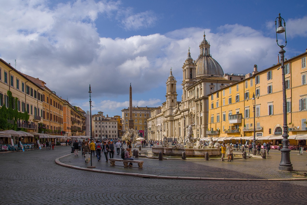 Rome Historic Centre Icons Pantheon Trevi Fountain Piazza Navona