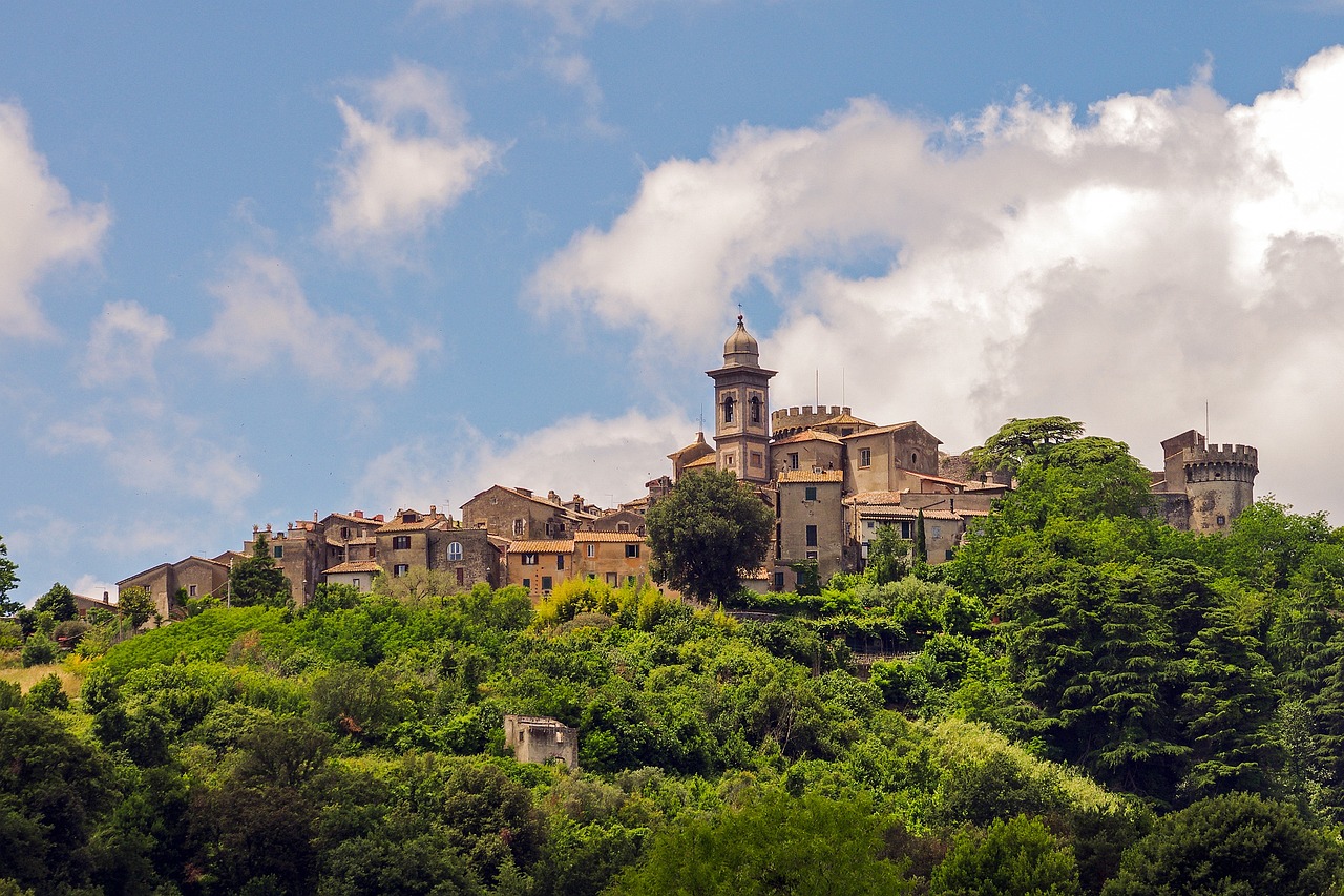 Gianicolo Janiculum Hill view of Rome around Trastevere and Villa Farnesina