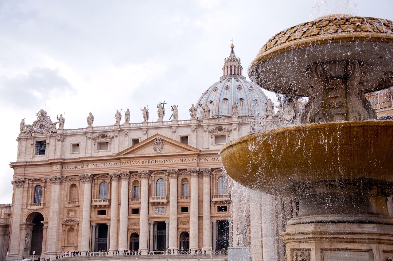 Basilica of Saint Peter and Papal Grandeur Inside St Peter’s Basilica in Vatican City Rome Italy