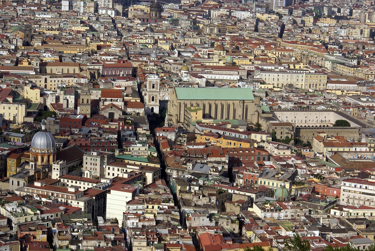 Centre of Naples attractions in the historic heart of Napoli along Spaccanapoli