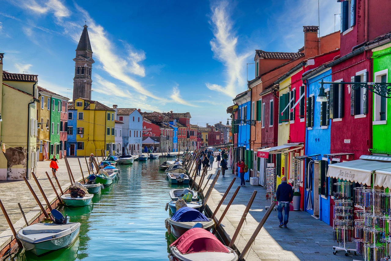Around Venice Day Trips to Murano, Burano and Quiet Torcello with colourful island houses