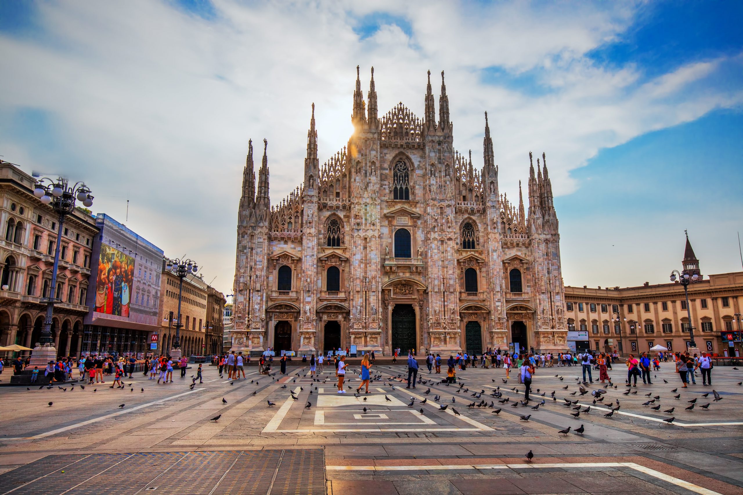 Piazza Duomo and the Messina Cathedral spectacle in the heart of Messina.