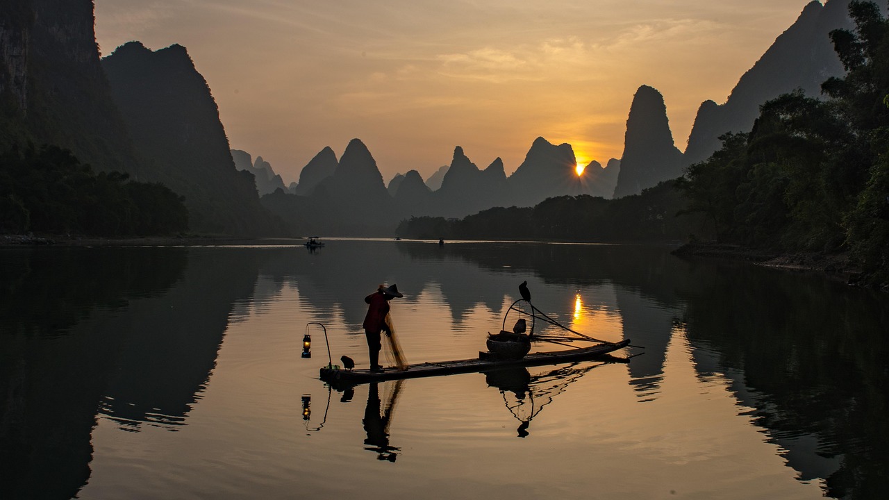 Guilin and the Town of Yangshuo Along the Li River in Guangxi