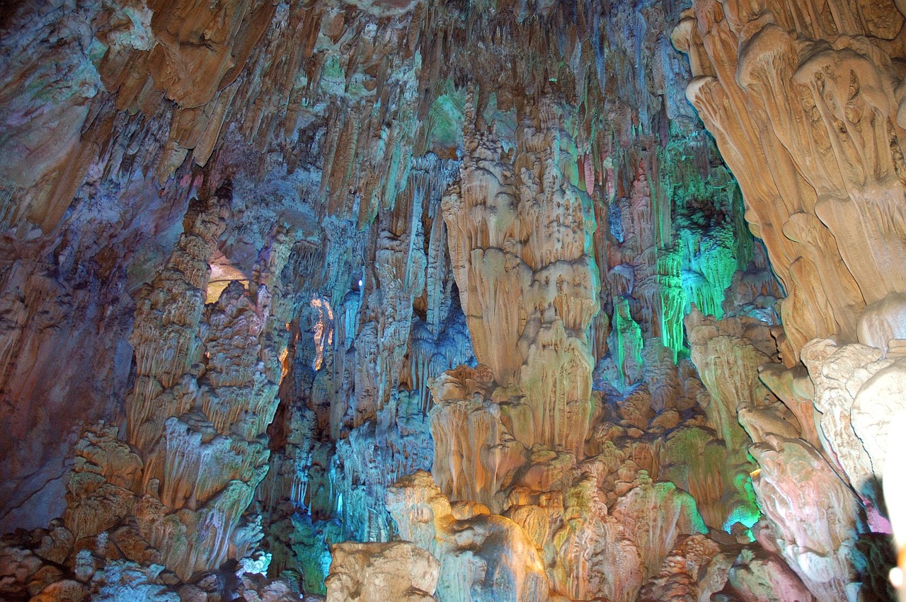 Water Moon Cave at Elephant Trunk Hill in Guilin with carvings and inscriptions