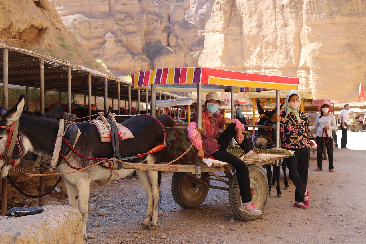 Lanzhou Gateway and Bingling Temple on the Yellow River in Gansu province