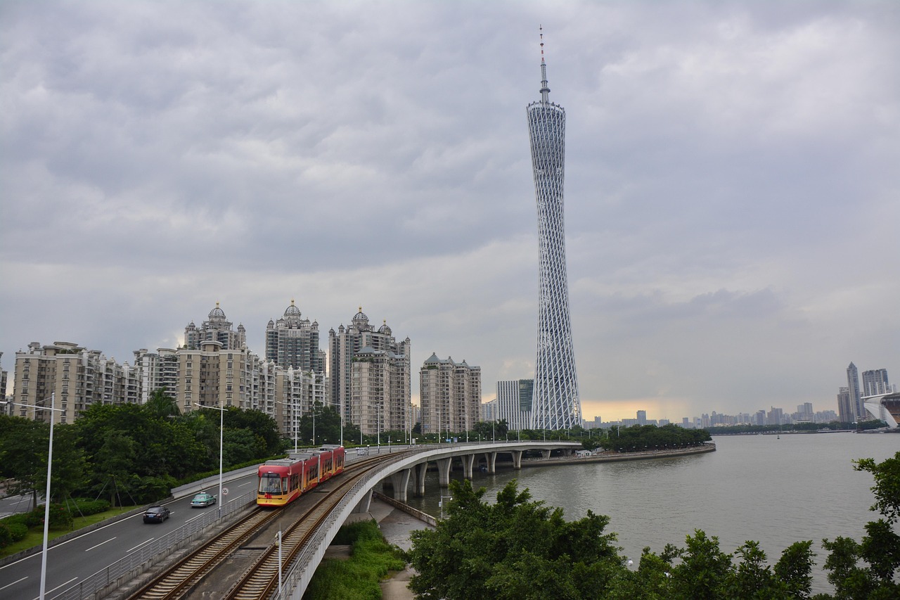 Guangzhou China at a glance for luxury travellers with riverfront skyline and warm evening light
