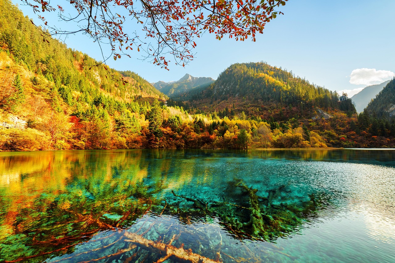 Jiuzhaigou Valley National Park at a Glance across Aba in Sichuan province