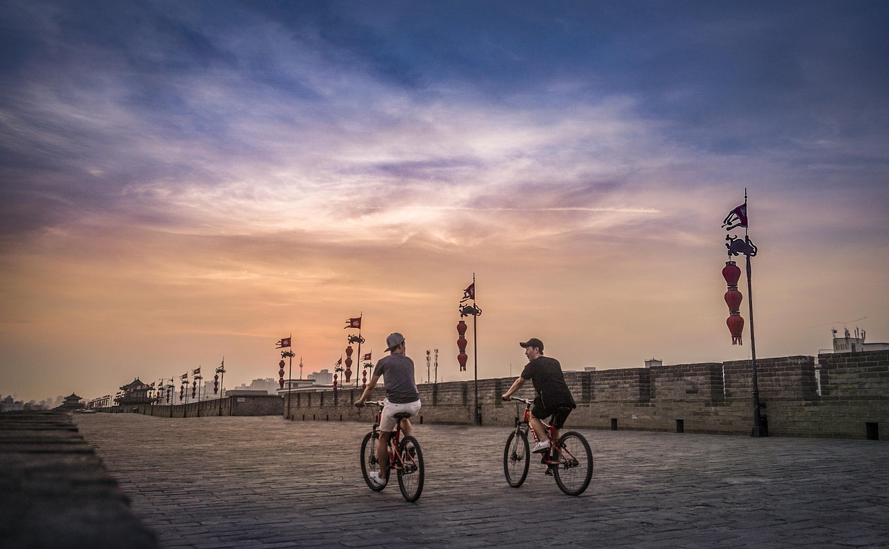 Xi'an City Wall in China an ancient fortification that still protects the city