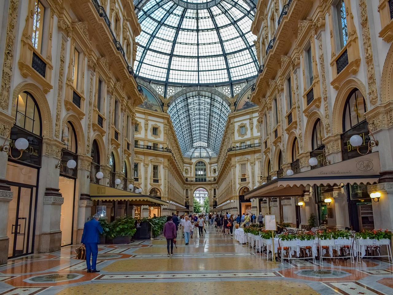 Galleria Vittorio Emanuele II and Milanese fashion moments beneath the glass dome