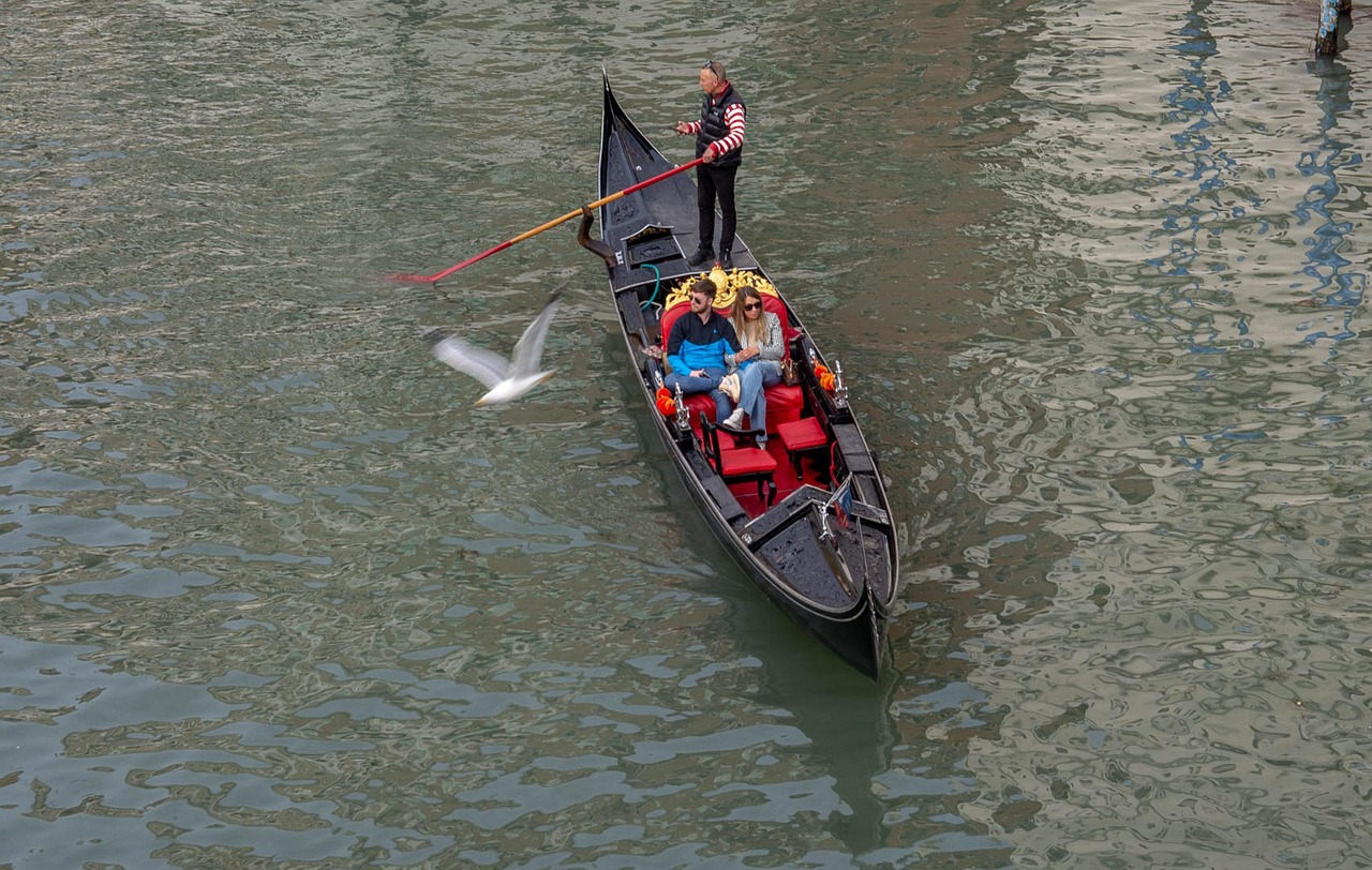 Grand Canal sights by gondola or vaporetto with palaces and bridges