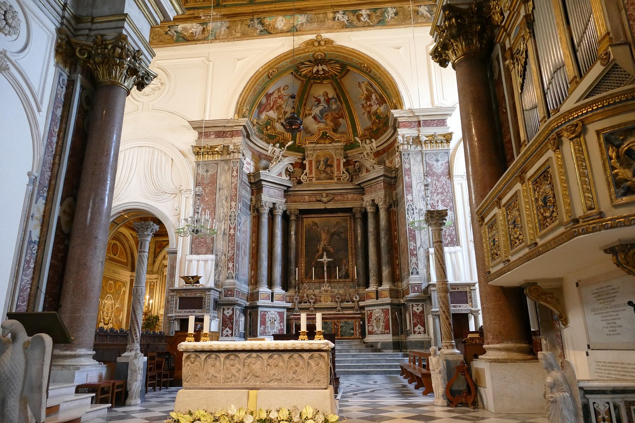 Inside the Duomo Cathedral Nave and Sacred Details