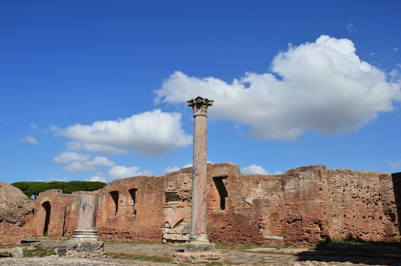 Cycling Ostia Antica at sunrise for adventure seekers along calm ancient streets
