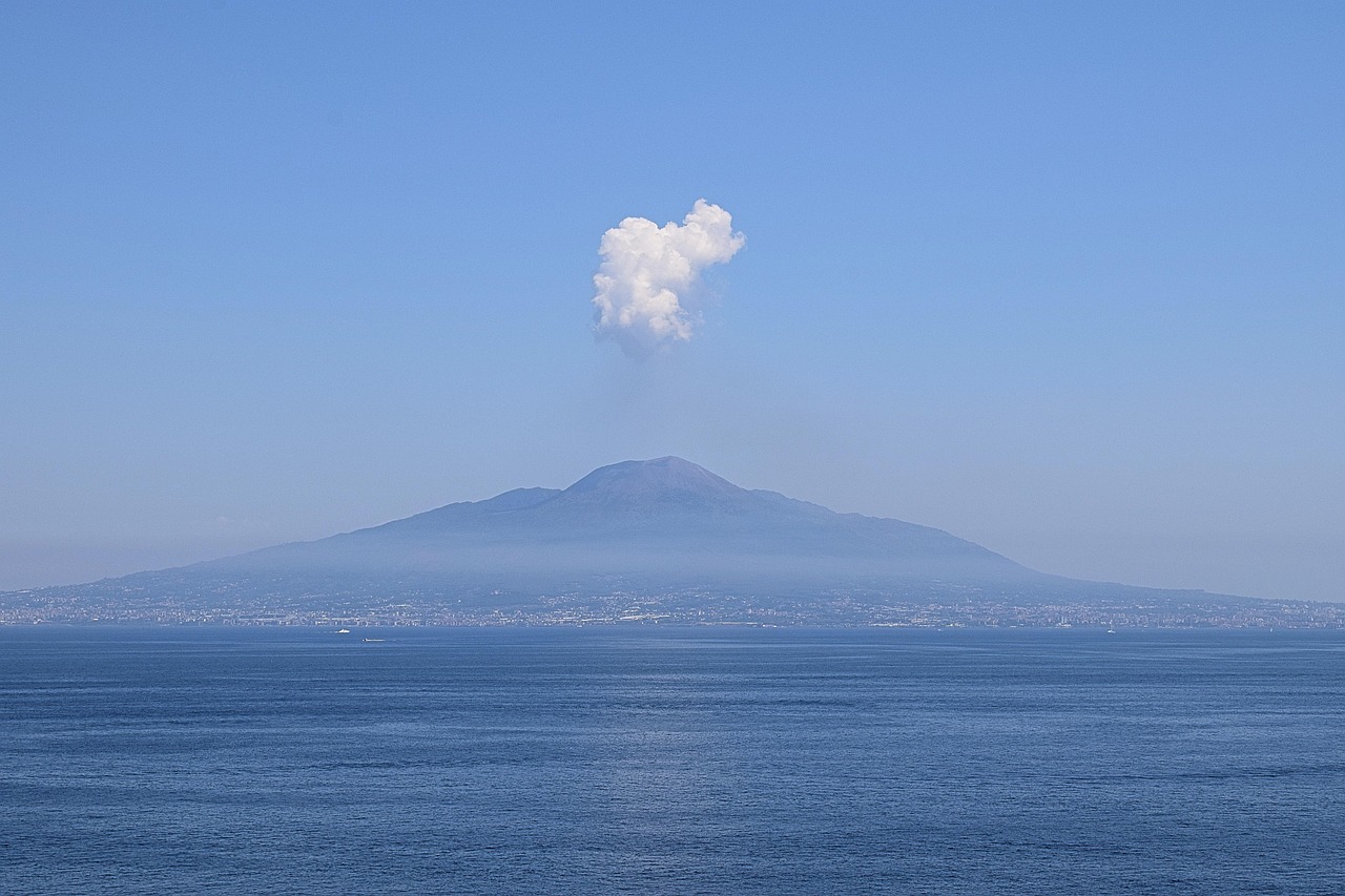 Vesuvius National Park and Mount Vesuvius in Italy as a timeless landmark above Naples