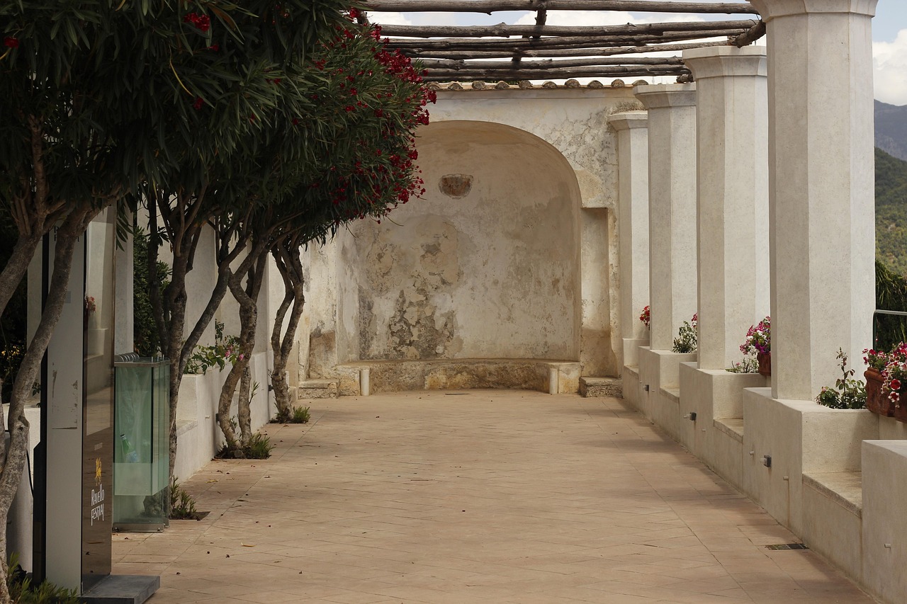 The Gardens of Villa Cimbrone a living museum of beauty, with statues and exotic plants in Ravello