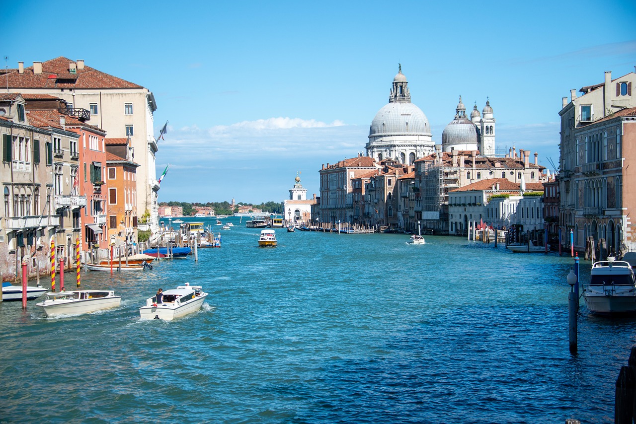 Artful Venice in Dorsoduro with a calm canal-side walkway