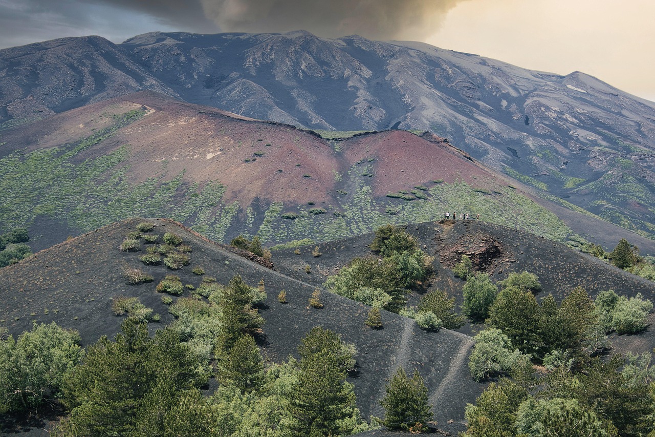 Mount Etna Italy Night Hike With Expert Support under a dark sky above ancient lava fields