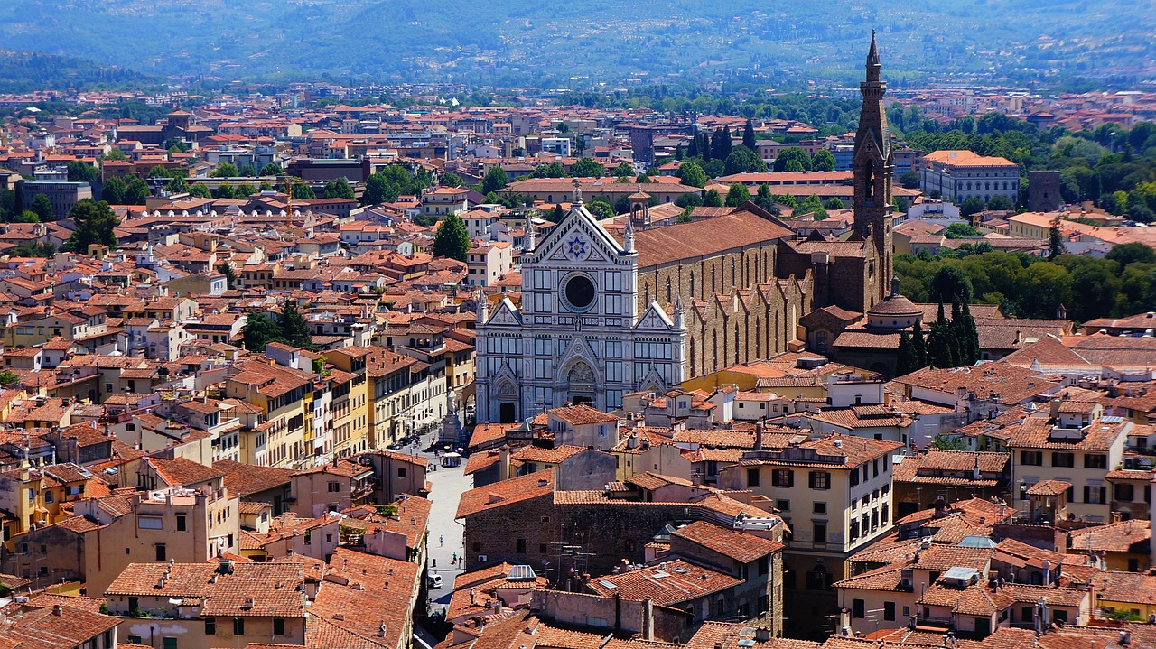 Piazza Santa Croce Roof Terraces and Local Craft in Florence with skyline views and artisan tradition